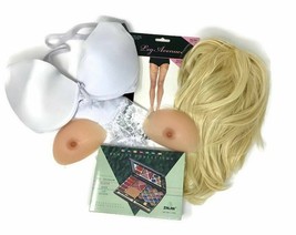 Crossdressing Kit For Men 6-Piece Starter Kit With Wig, Breasts, Makeup &amp; More!B - £52.62 GBP