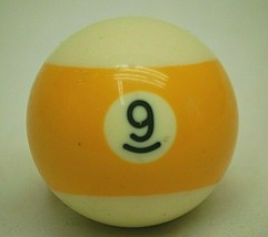Pool Table Billiard Ball #9 Yellow Stripe Vintage Replacement Piece - £10.19 GBP