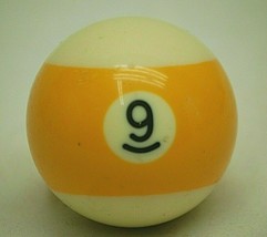 Pool Table Billiard Ball #9 Yellow Stripe Vintage Replacement Piece - $12.99