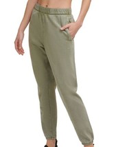 DKNY Womens Cotton Jogger Pants Size:X-Large Color:Olive - £51.36 GBP