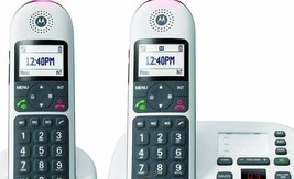 Motorola-Cordless Phone System w/ Answering Machine - 2 Handsets - £45.49 GBP