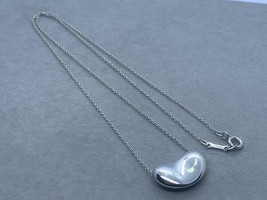 Tiffany &amp; Co. Bean Necklace Pendant Sterling Silver SV925 Elsa Peretti n... - £69.68 GBP