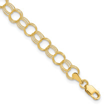 10k Triple Link Charm Bracelet 10CH10 - $7,021.86 MXN+