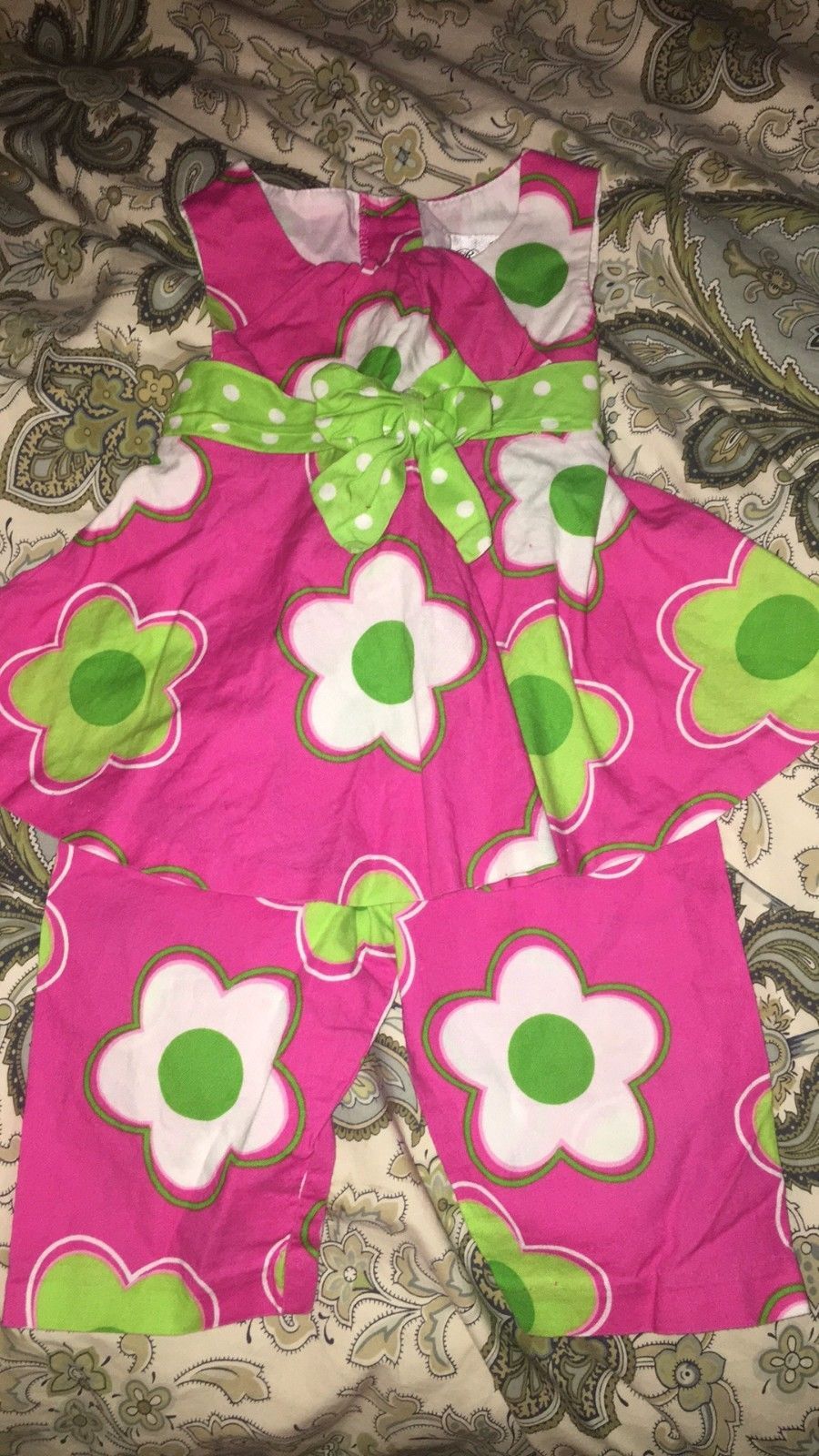 EUC - Girls Rare Editions Spring & Summer 2pc Outfit - 2T - Hot Pink w/ Flowers - $13.95