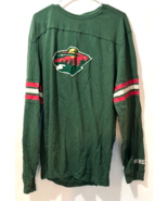 CCM NHL Minnesota Wild Green Logo Patch Long Sleeve T-Shirt 100% Cotton - $453.58 MXN
