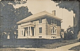 Antrim New Hampshire~John A Tuttle Library~E D Putnam Real Photo Postcard - £7.44 GBP