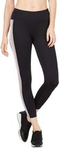 allbrand365 designer Womens Stripe Cropped Leggings Size Large Color Noir - £38.45 GBP