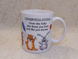 Vintage 1980s Congratulations Coffee Mug by Hallmark Shoebox Greetings FREE SHIP - $18.69