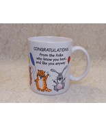 Vintage 1980s Congratulations Coffee Mug by Hallmark Shoebox Greetings F... - £14.93 GBP