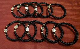 Black thin komboskini, handmade Christian faith bracelet, black brojanic... - $9.99