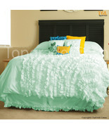 Egyptian Cotton Designer Ruffled Bed Skirt - choose Size, Color &amp; Drop l... - £64.09 GBP