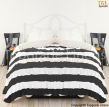 New 1000TC Egyptian Cotton Waterfall Twin Color Ruffle Duvet Cover - All Sizes - £127.88 GBP