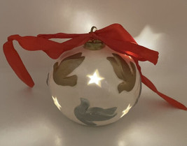 Light up ceramic Ornament Christmas decor item for display morph colors ... - $10.85