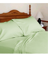 Soft Egyptian Cotton Bedding Collection Stripe Sheet Set - Choose Size a... - £60.08 GBP