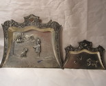 vintage Table Butler set of crumb trays - 5&quot; Kid w/ Dog &amp; 3&quot; Dog w/ Ball... - $25.00