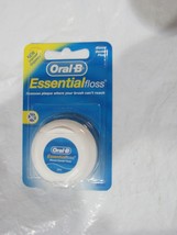 Lot of 6 Oral-B Essential Dental Floss New Improved Dispenser Waxed 50 meters - £23.66 GBP