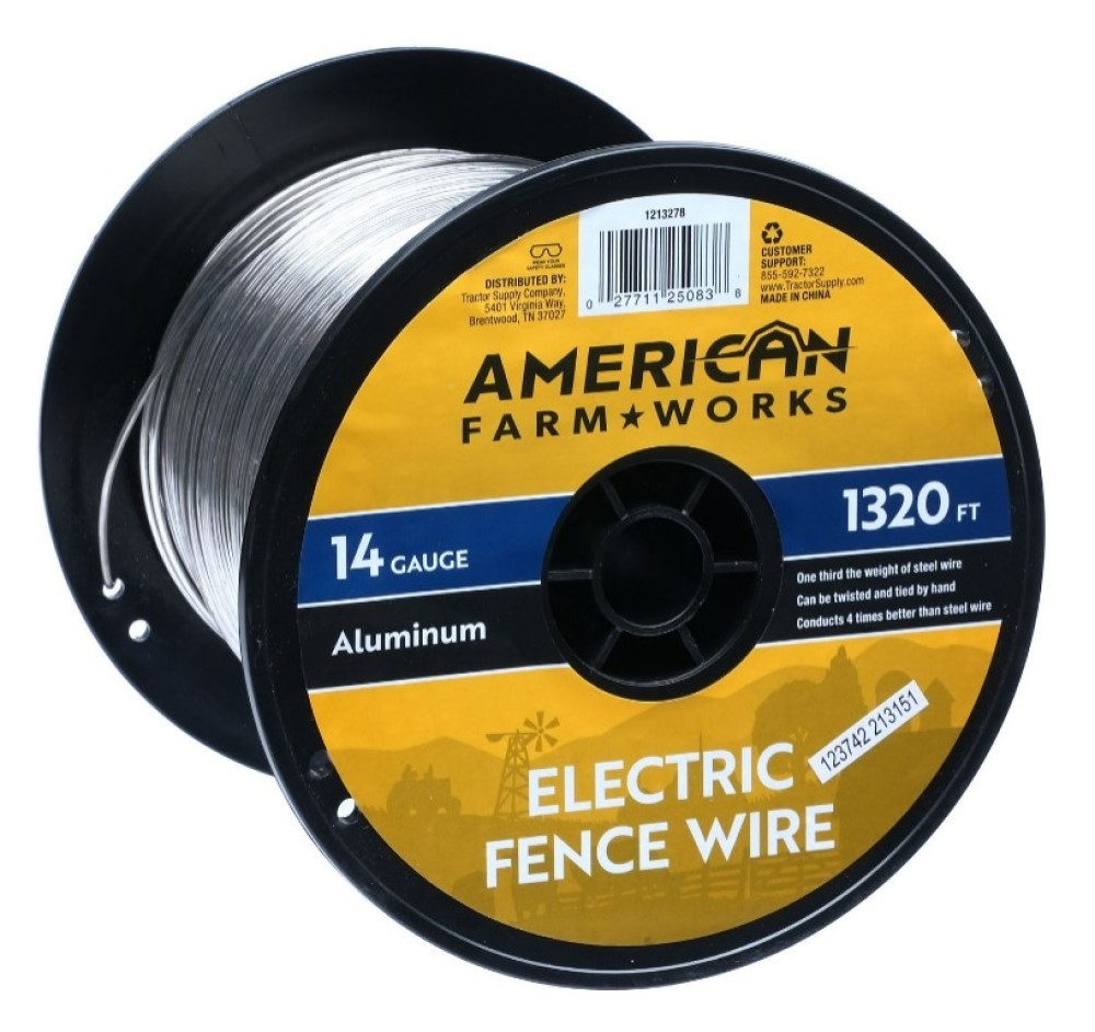 American FarmWorks AW14G1320-AFW 1/4 Mile Aluminum Electric Fence Wire 1... - $110.42