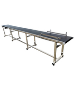 177*15.7inch Stainless Steel PVC Belt Conveyor with Double Guardrail 110V 370W - $2,065.00