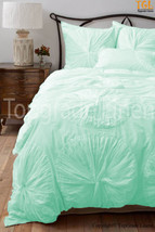 New Flowery Design Duvet Cover Egyptian Cotton Bedding 1000TC Full/Queen Aqua - $172.14