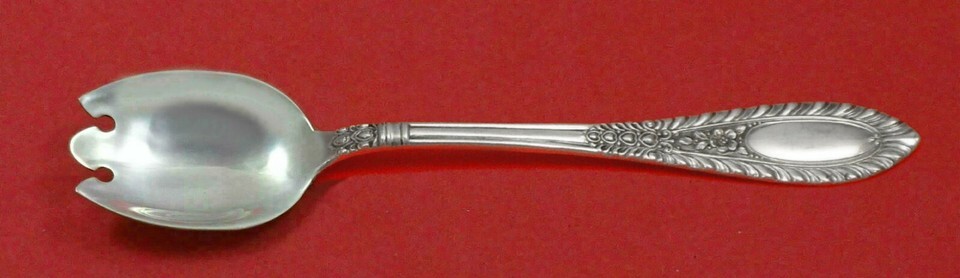 Gadroonette by Manchester Sterling Silver Ice Cream Dessert Fork Custom ... - $88.11