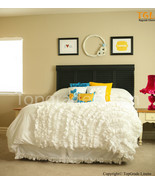 1000TC Egyptian Cotton Designer Corner Ruffle Duvet Cover - choose size ... - £128.19 GBP