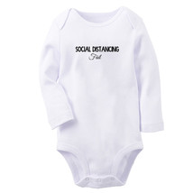 Social Distancing Fail Novelty Baby Bodysuit Newborn Romper Infant Long Jumpsuit - £8.60 GBP