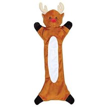 Zanies Stuffing Free Festive Unstuffies Christmas Holiday Character Dog Squeak T - £14.34 GBP