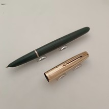 Vintage Parker 51 Fountain Pen, 12kt Filled Cap &amp; 14kt Nib IN USA - £141.95 GBP