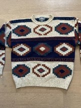 VTG Woolrich Men&#39;s 85% Wool Southwest Print Sweater Size LARGE Some Stains - £19.93 GBP