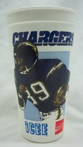 VINTAGE SAN DIEGO CHARGERS #89 Wes Chandler NFL FOOTBALL ICEE  PLASTIC CUP - $18.32