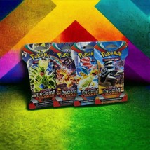 4x Pokemon Scarlet and Violet Obsidian Flames Sleeved Booster Pack New Sealed - £14.57 GBP