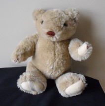 Gorham Bear Jointed Plush Stuffed Animal Toy 1985 Collectible! 9&quot; Tall Tan - £19.59 GBP