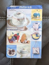 BUTTERICK 4795 Pin Cushions Patterns - Moon, Bee Hive, Cake, Tea Pot, Pig - $8.54