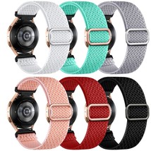 6 Pack Nylon Sport Bands For Samsung Galaxy Watch Models 4, 5, Active 2, 3, Clas - £20.32 GBP