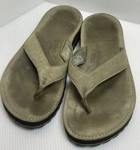Teva Womens Green Leather Flip Flop Sandals Size 8  Style #6122 - £11.38 GBP