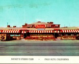 Rickey&#39;s Studio Club Palo Alto California CA UNP Chrome Postcard - $2.92