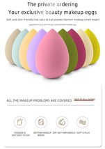 7 PCS Cosmetic Egg Smear Proof Makeup Super Soft Puff Set Pear Shaped Tools Spon - £4.78 GBP