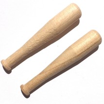 Dollhouse Miniature lot of 2 wooden wood Baseball Bats Sports Equipment - £6.99 GBP