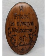 A Friend Is Always Welcome Wooden Birds On A Tree Fish Enterprises Hangi... - $33.94 CAD