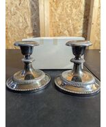 Pair Of M. H. Silver Plated Candle Holders - €23,84 EUR