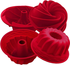 Silicone Fulted Pan Cake Nonstick Jello Molds Tube for Baking Cake, Jello, Gelat - $19.44