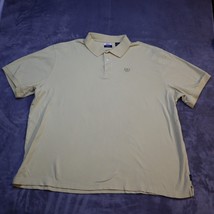 IZOD Polo Shirt Mens 2XLT Yellow Casual Golf Golfing Rugby 100% Cotton Athletic - £10.05 GBP