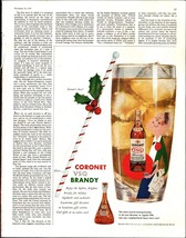 1958 Paul Rand graphic design art Coronet VSQ Brandy vintage print Ad Ch... - £20.76 GBP