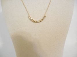 Department Store 18k Gold/SS Diamond Accent Infinity Pendant 18&quot; Necklace C624 - £19.27 GBP