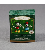 Hallmark 2000 Mickey and Minnie Mouse Disney Miniature Ornament Set/2 QX... - €12,71 EUR
