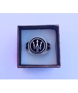 Ring Silver 925 Maserati Logo 925 Sterling Silver Ring Genuine Solid Sil... - £59.87 GBP