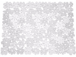 Floral Clear PVC Sink Mat 11 1/2&quot;  x 11 1/2&quot;  Durable Protects Sink Prot... - £6.96 GBP