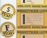Norddeutscher Lloyd Luggage Labels Baggage Room and Bremen F &amp; S with flaws - £14.21 GBP
