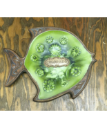 Vintage Colorado travel souvenir treasure craft pottery fish shape dish  - €21,45 EUR
