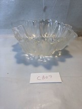 Original Walther Glas Frosted Tulip Bowl  Waltherglas Germany Mikasa Flower 7” - £16.27 GBP